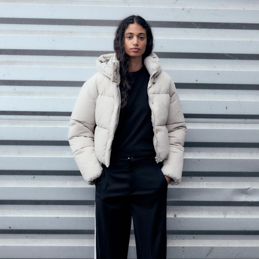 ZARA WATER REPELLENT PUFFER ANORAK🩵